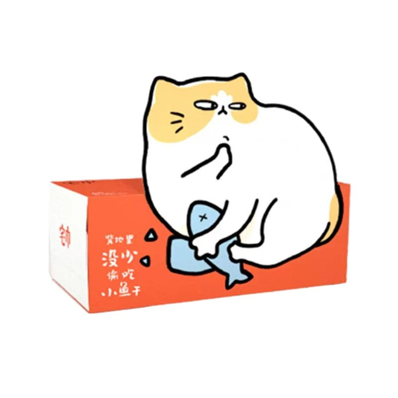 Zhaijin宅巾小红盒插画大脸猫一次性洗脸巾 60抽