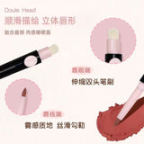 Puco Artist Dual-Ended Lip Liner Brush #01 Oolong Milk Coffee