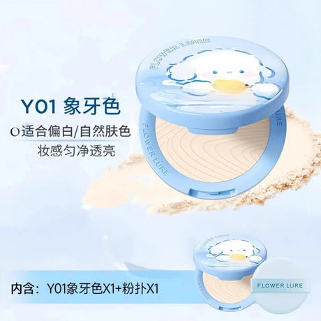 Flower Lure Blue Gogo Morning Mist HD Pressed Powder #Y01 Ivory 7.2g