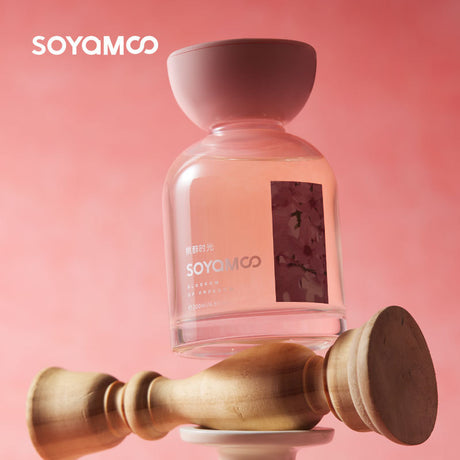 Soyamoo Peachy Flameless Aroma Diffuser Round-Shoulder Bottle 200ml