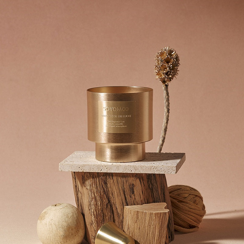 Soyamoo Metal Tin Scented Candle Cuban Cigar