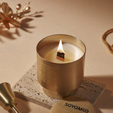 Soyamoo Metal Tin Scented Candle Cuban Cigar