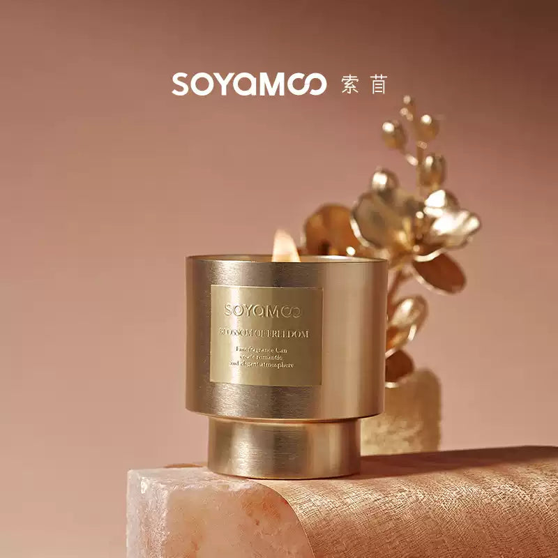 Soyamoo Metal Tin Scented Candle Cuban Cigar