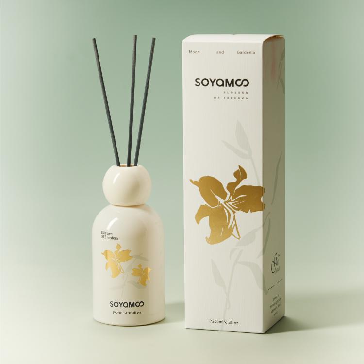 Soyamoo索苜无火香薰圆肩柱月下栀子 200ml