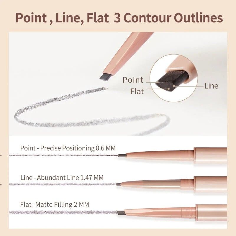 Judydoll Skinny Triangular-Shaped Eyebrow Pencil #01 Ash Brown