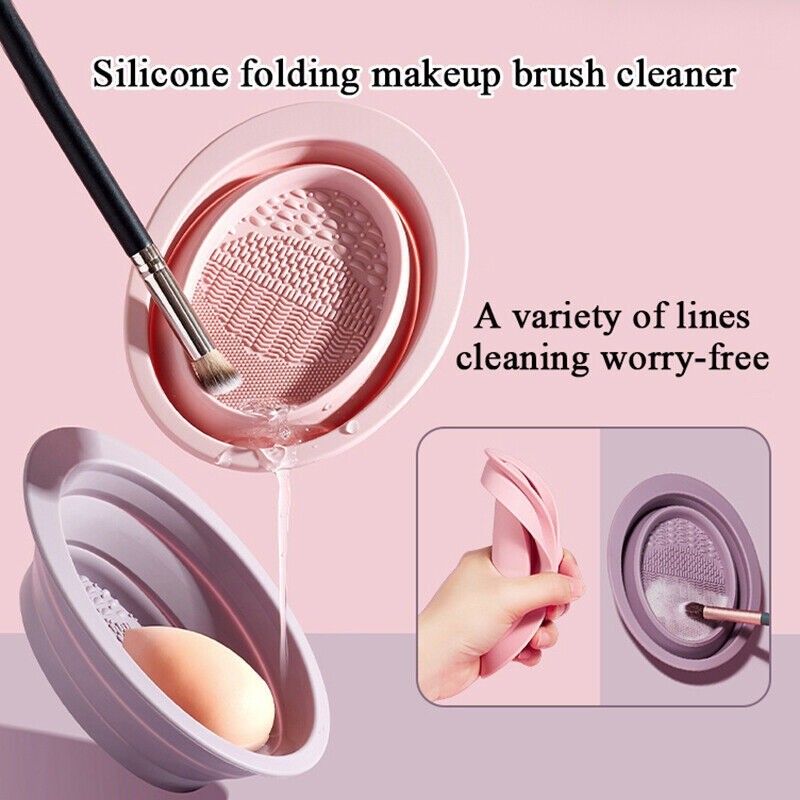 Gecomo Silicone Foldable Makeup Brush Cleaner Pink