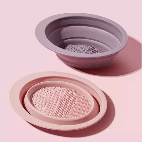 Gecomo Silicone Foldable Makeup Brush Cleaner Pink