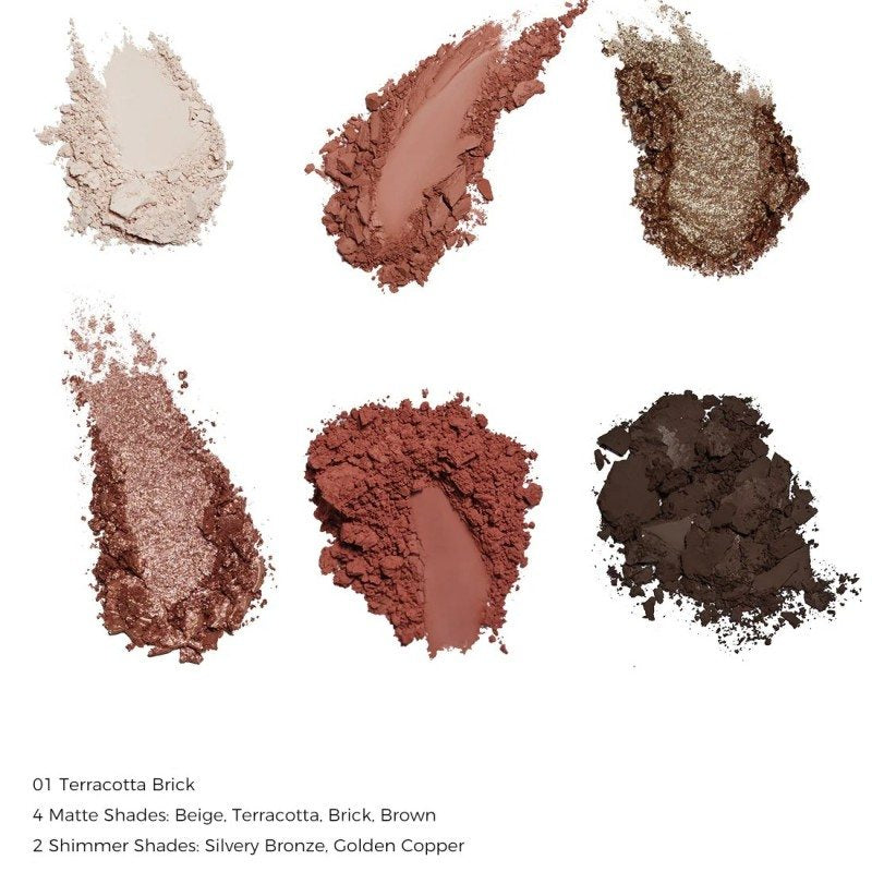 Flower Knows花知晓蝴蝶云肩六色眼影盘#01炼瓦赤陶