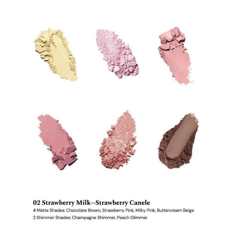 Flower Knows花知晓甜心小熊六色眼影盘#02草莓牛奶