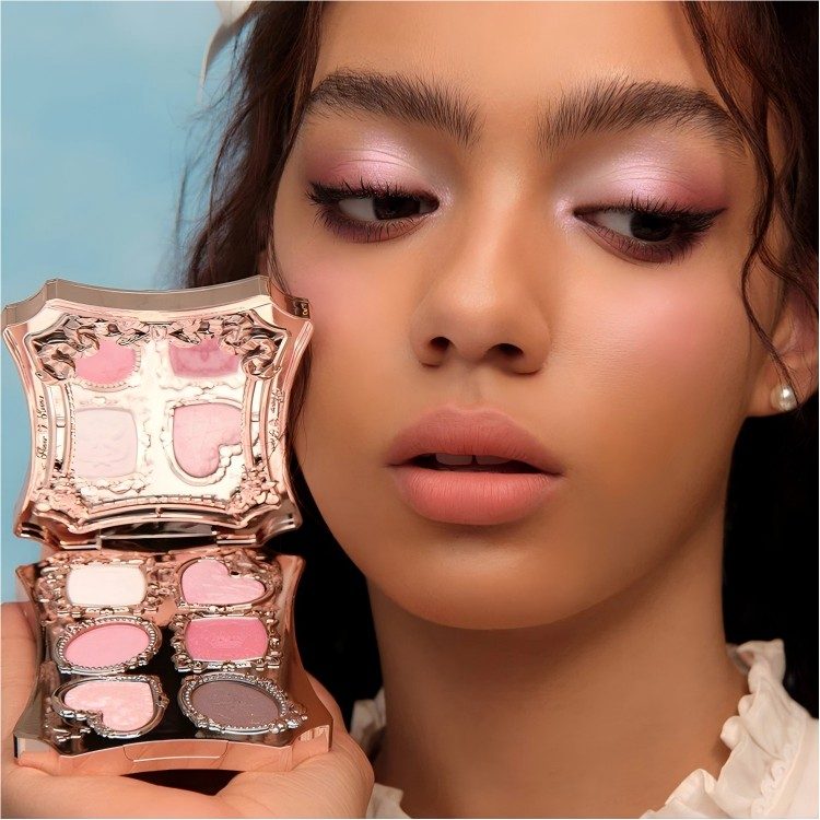 Flower Knows花知晓邦尼花园六色眼影盘#03红草莓