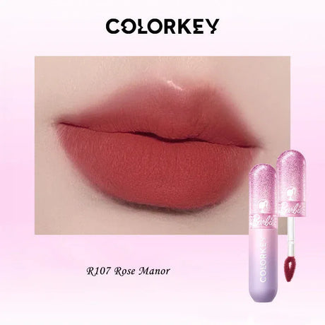 Colorkey珂拉琪芭比甜心系列慕斯绒雾唇泥#R107玫瑰庄园