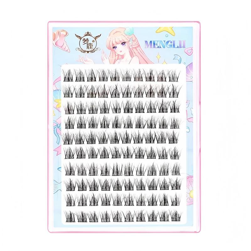 Menglu Glue-Free False Eyelashes Fish Tail Black