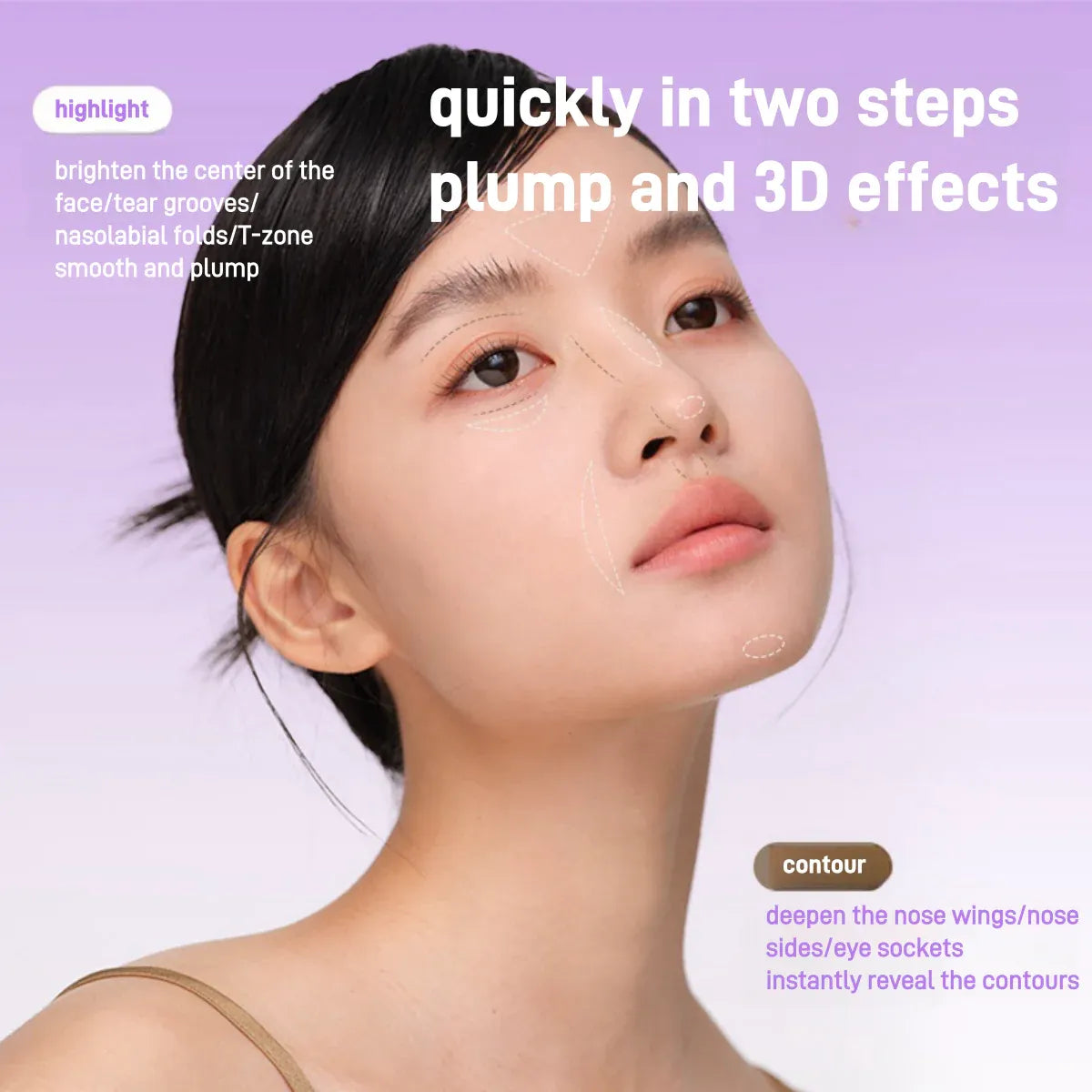 Girls Crush Dual-Tone Highlight & Contour Powder Palette #03 Pink Brown