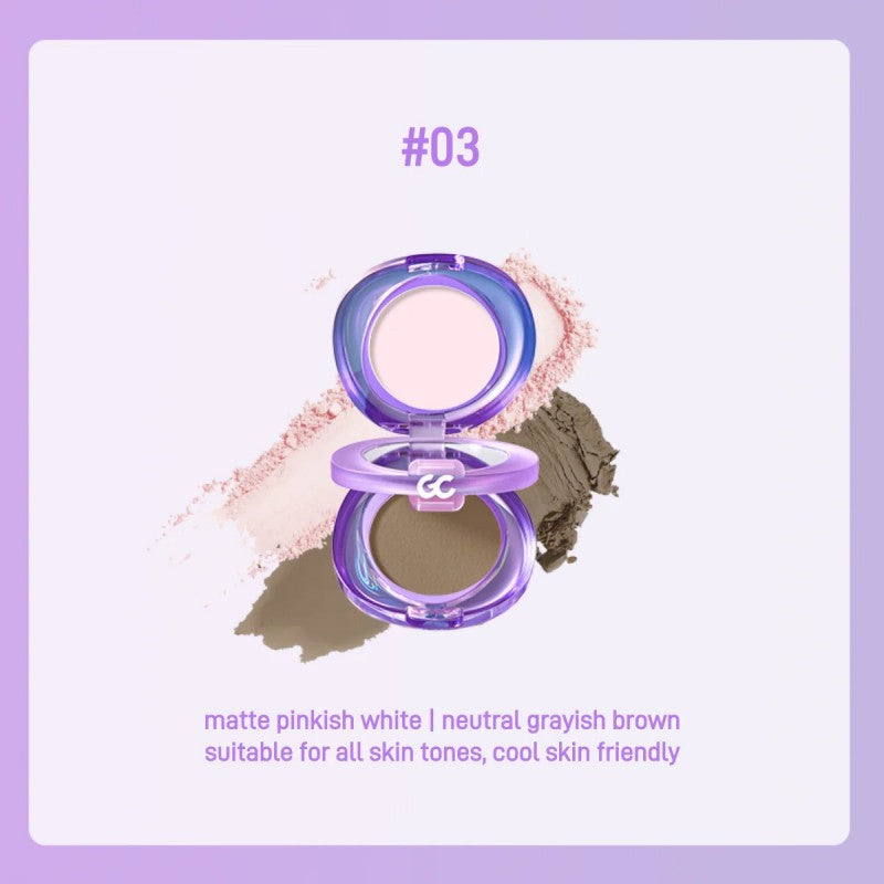 Girls Crush Dual-Tone Highlight & Contour Powder Palette #03 Pink Brown