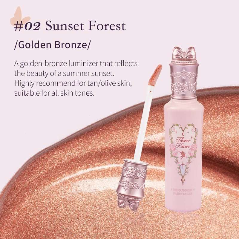 Flower Knows Midsummer Fairytales Liquid Highlighter #PK02 Sunset Forest