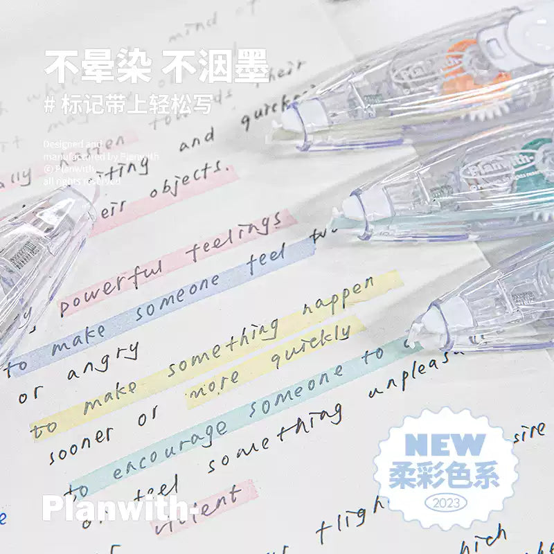 Planwith Color Mark Belt Correction Tape Key Points Pink