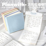 Planwith方形软皮笔记本蓝色