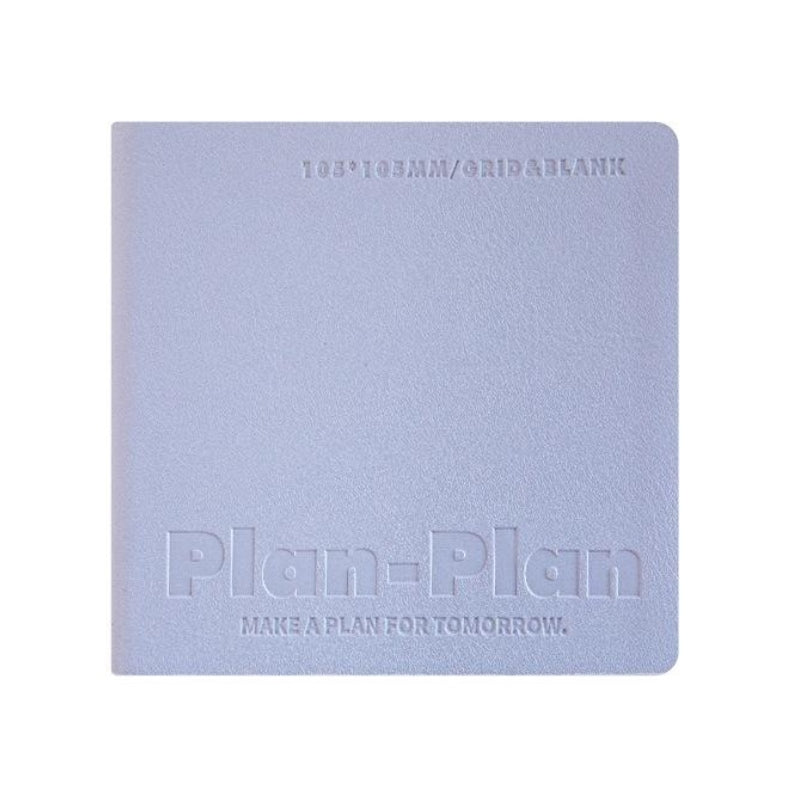 Planwith口袋方形软皮本紫色