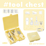 Planwith Mini Portable Office Efficiency Tool Chest Kit Yellow 8pcs
