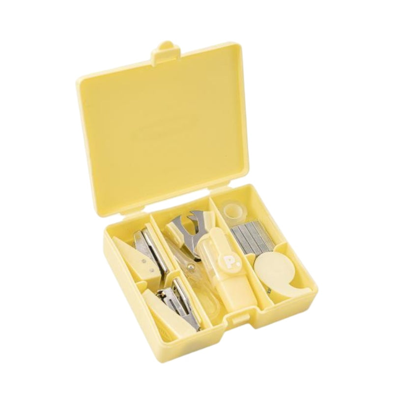 Planwith Mini Portable Office Efficiency Tool Chest Kit Yellow 8pcs