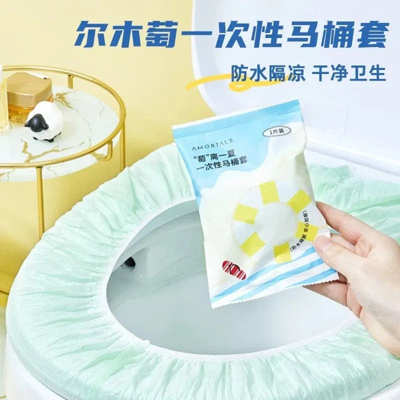 Amortals Disposable Travel Set (Bath Towel 1pcs + Soft Towel 5pcs + Toilet Seat Cover 1pcs + Disposable Underwear 1pcs)