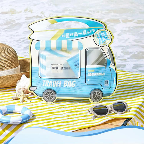 Amortals Disposable Travel Set (Bath Towel 1pcs + Soft Towel 5pcs + Toilet Seat Cover 1pcs + Disposable Underwear 1pcs)