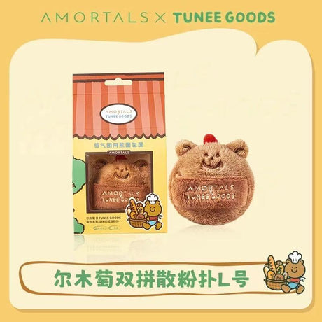 Amortals尔木萄Tunee Goods联名面包系列双拼绒绒散粉扑L