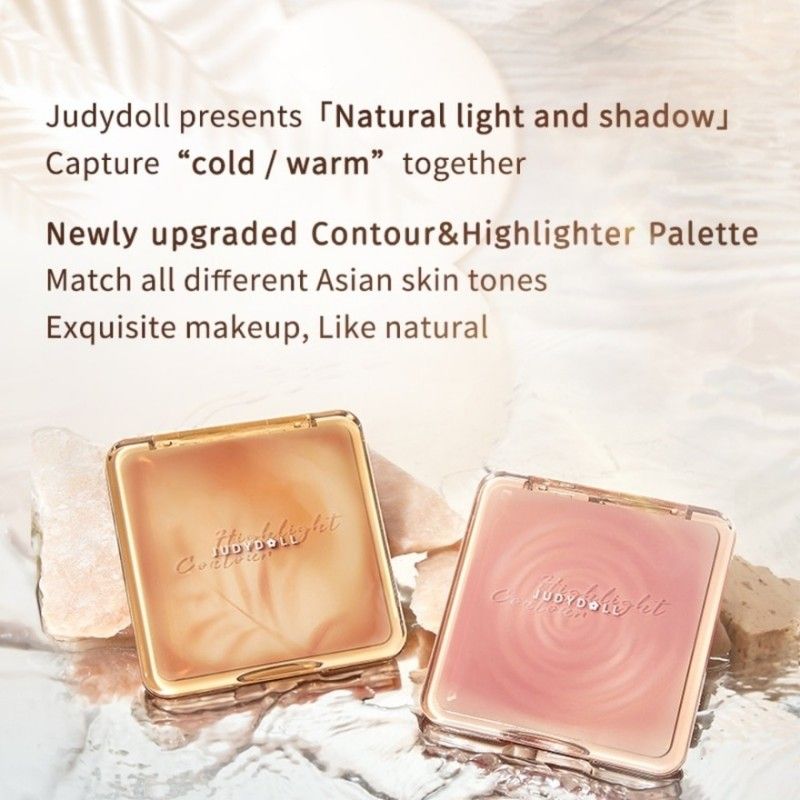 Judydoll 2 IN 1 Highlighter Contour Palette #04 Blush