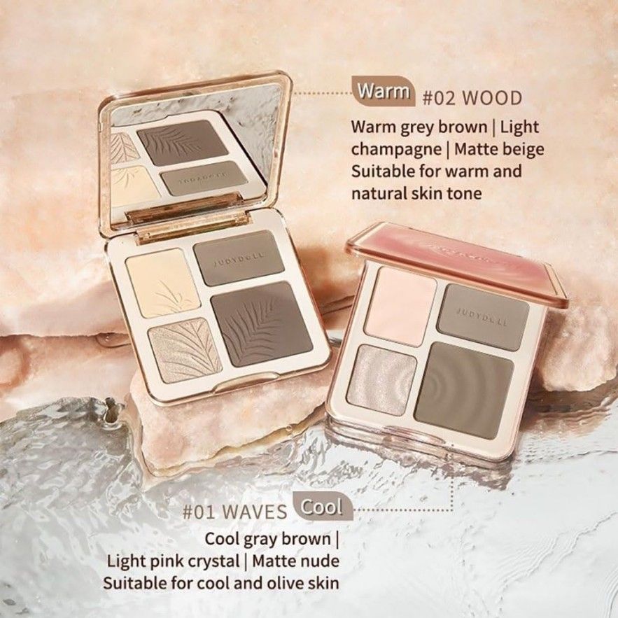 Judydoll 2 in 1 Highlighter Contour Palette #01 Waves