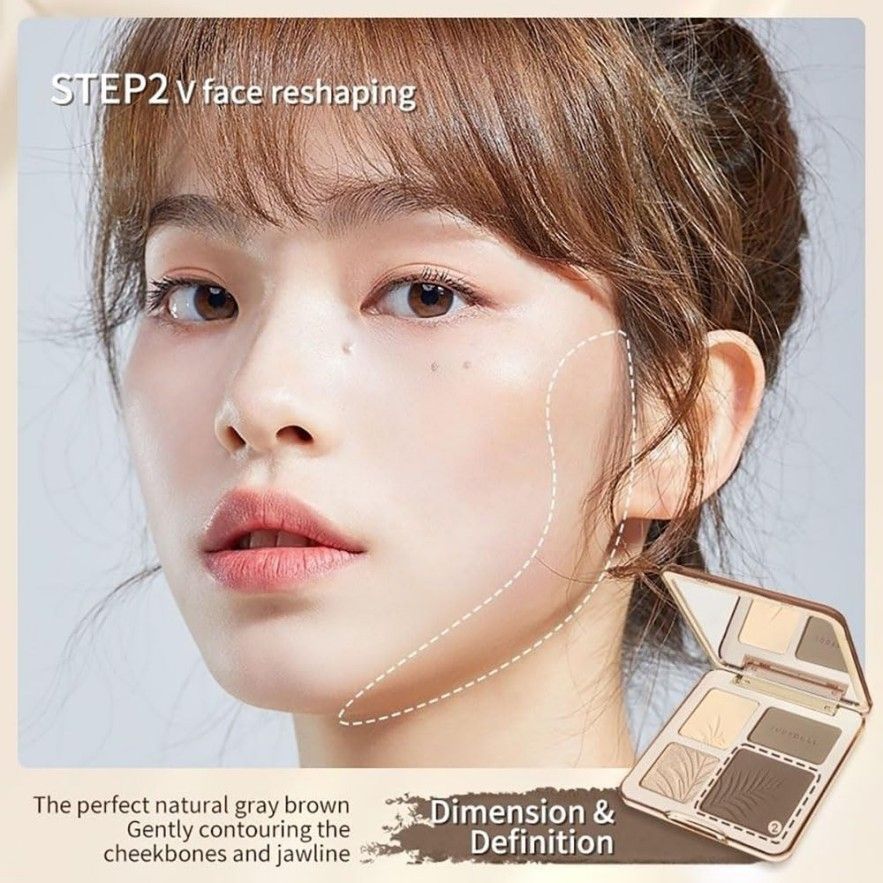 Judydoll 2 IN 1 Highlighter Contour Palette #01 Waves