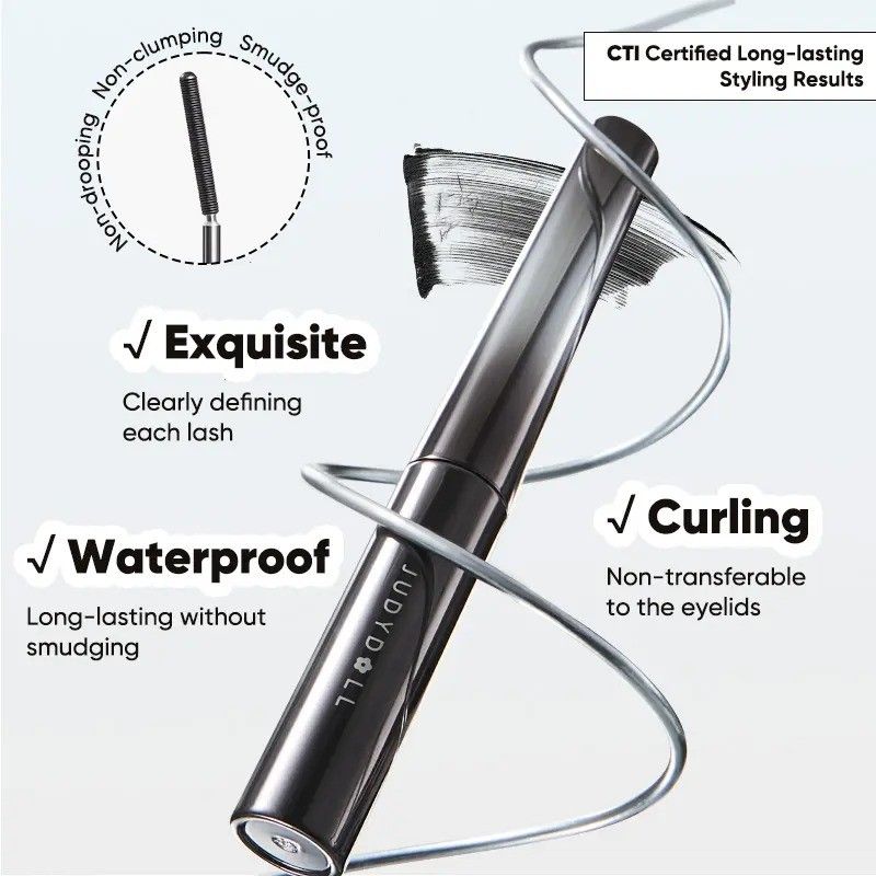 Judydoll 3D Curling Eyelash Iron Mascara Sport Chic 6°Precision Design #01 Black