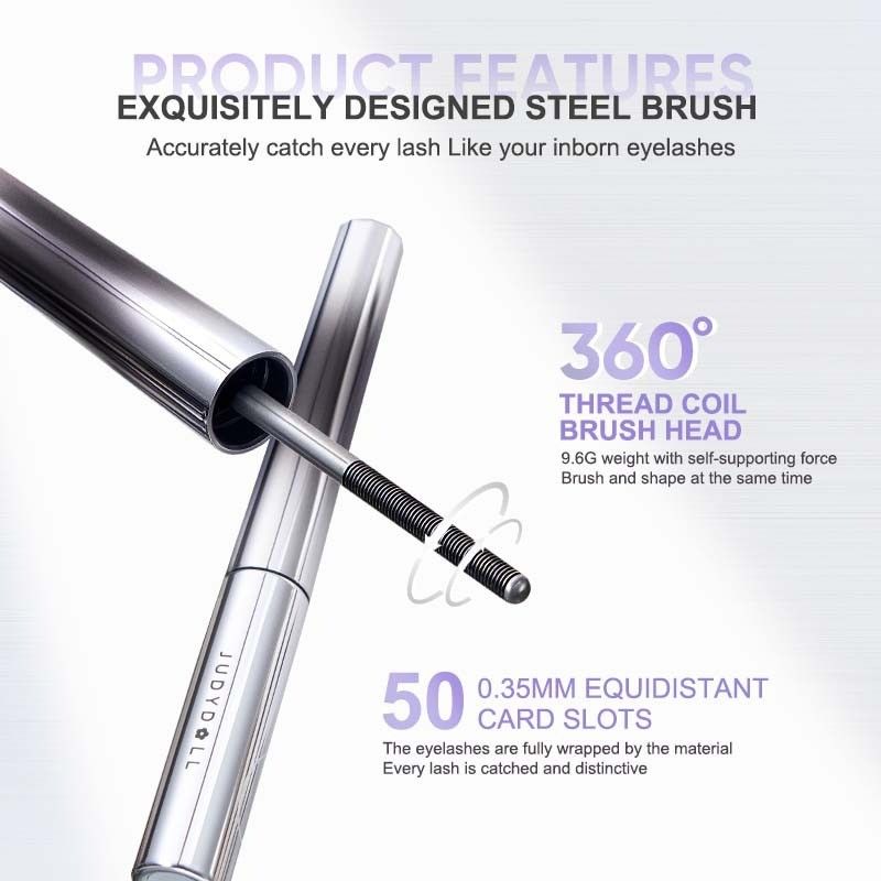 Judydoll 3D Curling Eyelash Iron Mascara Sport Chic 6°Precision Design #01 Black