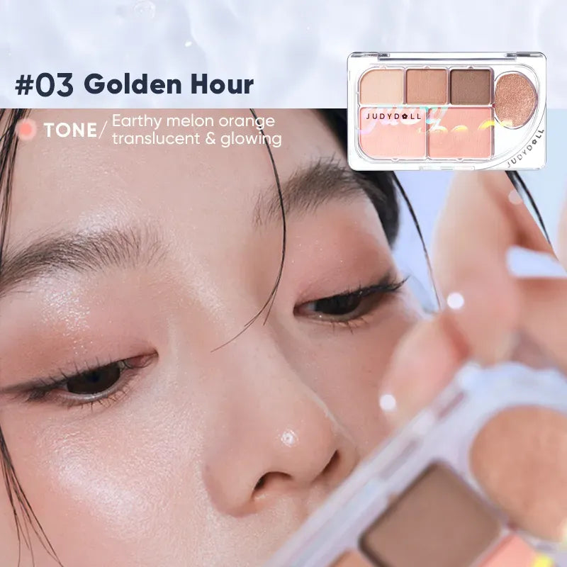 Judydoll橘朵精巧六色眼影盘#03光透蜜瓜