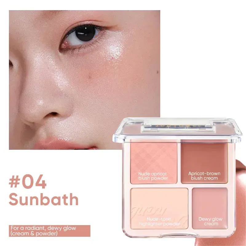Judydoll 2 in 1 Blush Highlight Palette #04 Sunbath