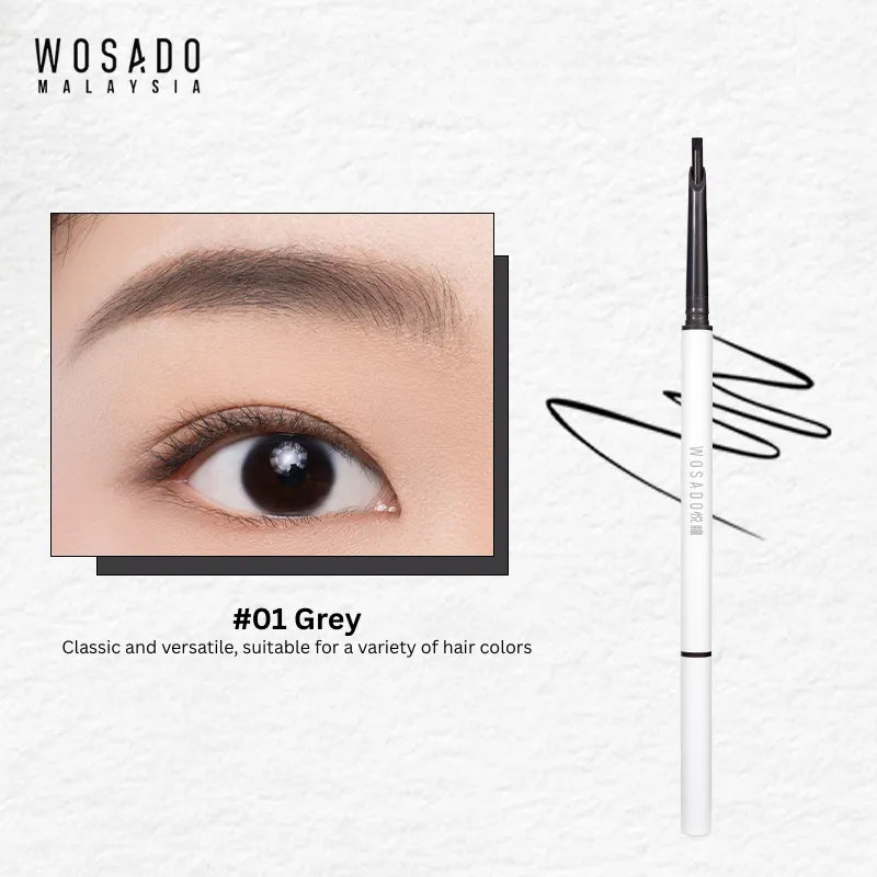 Wosado Ultra-Thin Tip Eyebrow Pencil #01 Grey