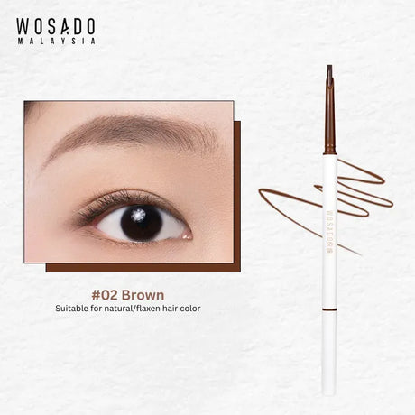 Wosado Ultra-Thin Tip Eyebrow Pencil #02 Brown