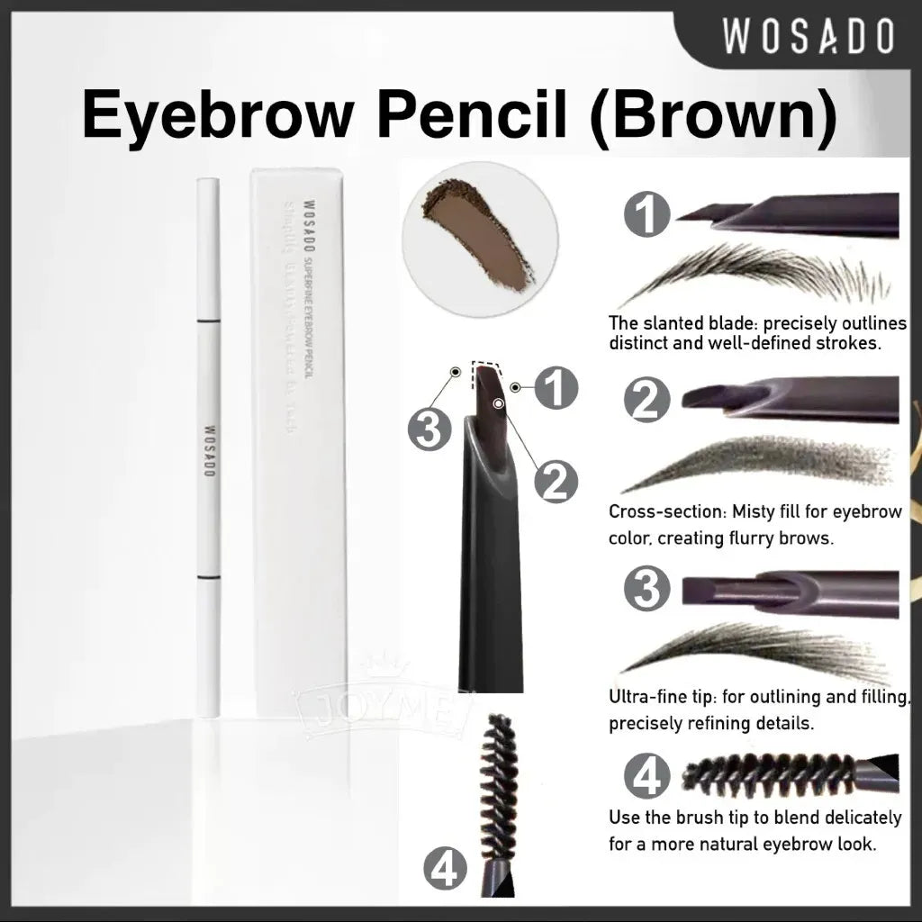 Wosado Ultra-Thin Tip Eyebrow Pencil #02 Brown