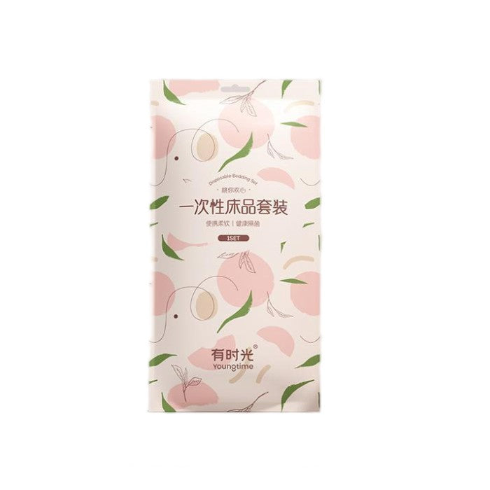 Youngtime有时光桃你欢心一次性床品套装加大四件套印花款