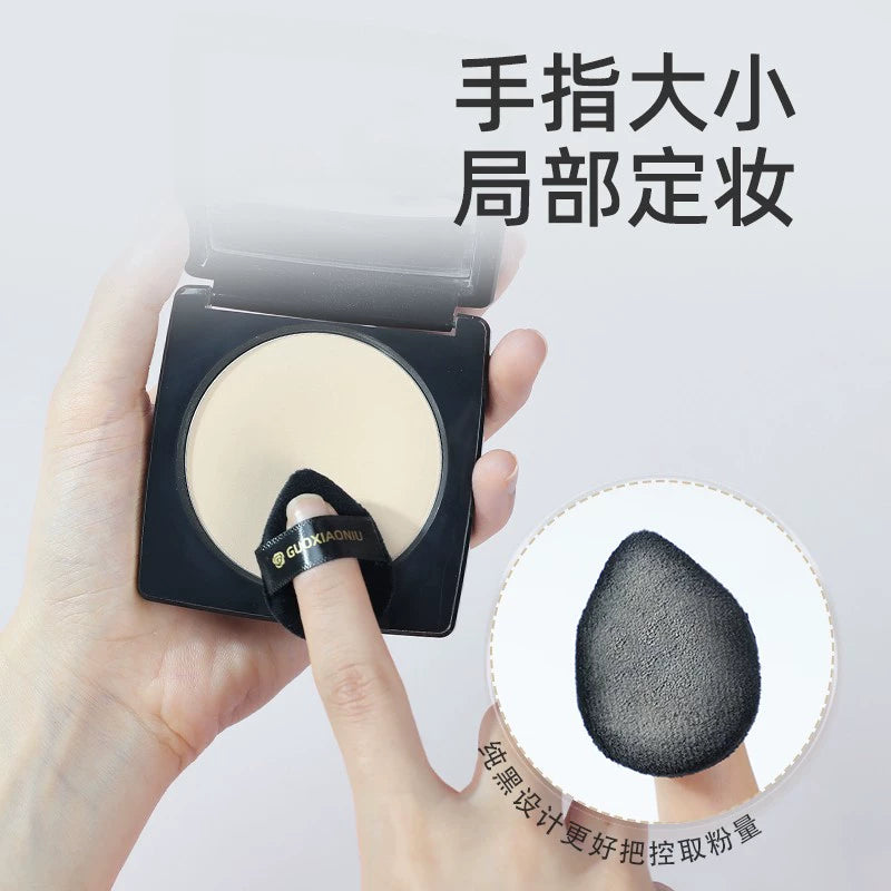 Guoxiaoniu Mini Flocked Puff Black Rose 5pcs