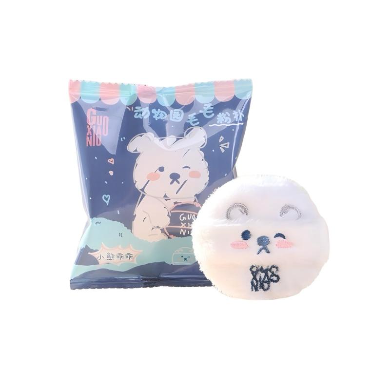 Guoxiaoniu Zoo Fluffy Makeup Puff Bear 1pcs