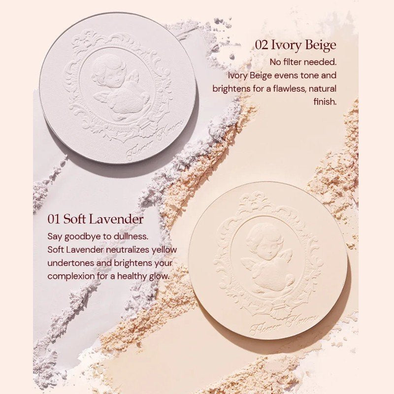 Flower Knows Strawberry Cupid Pressed Powder #02 Ivory Beige