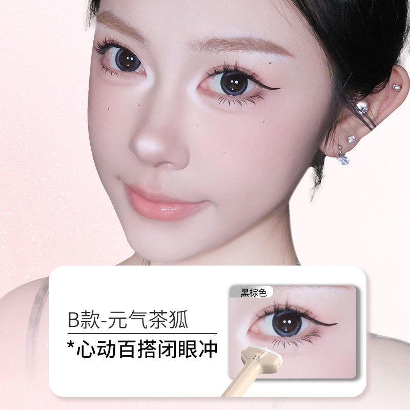 Dezone Double-Ended Lower Eyelash Stamp Type B Energetic Tea Fox Black Brown