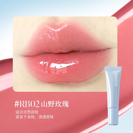 Dezone Hydrating Lip Gloss #RB02 Wild Rose