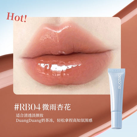 Dezone Hydrating Lip Gloss #RB04 Light Rain Apricot Blossom
