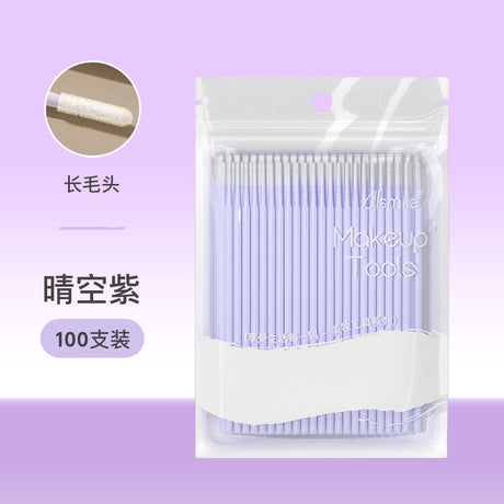 Allsmile Nano Cotton Swabs Clear Sky Purple 100pcs