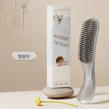 Allsmile Double-Tooth Massage Comb Snow Gray