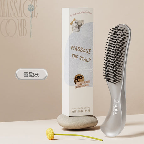 Allsmile Double-Tooth Massage Comb Snow Gray