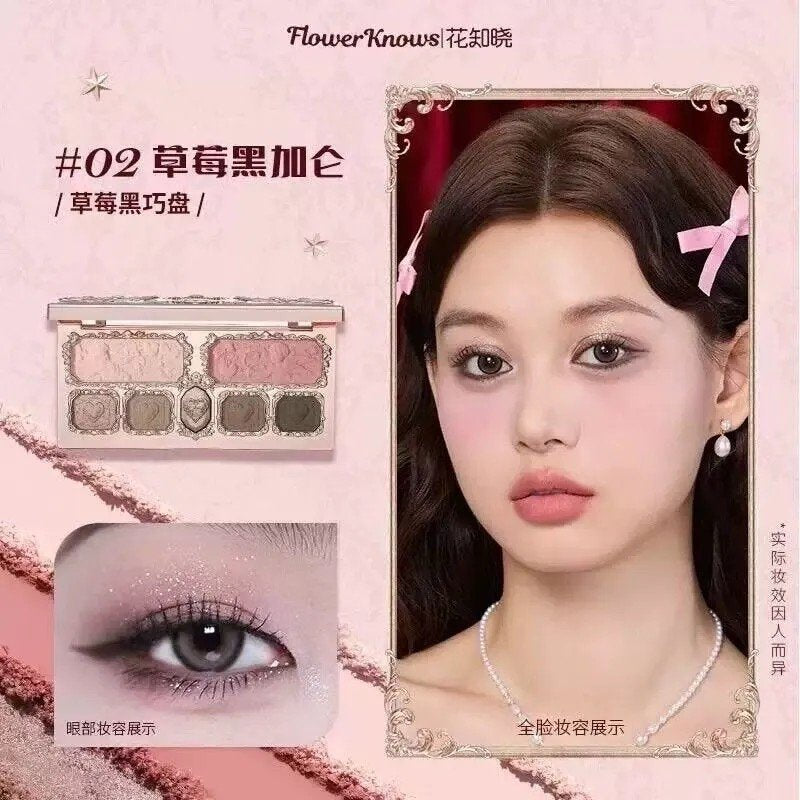 Flower Knows Strawberry Cupid Makeup Palette #02 Strawberry Cassis