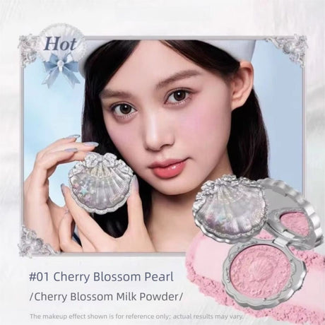 Flower Knows花知晓贝壳珍珠系列丝缎腮红#01樱花珍珠