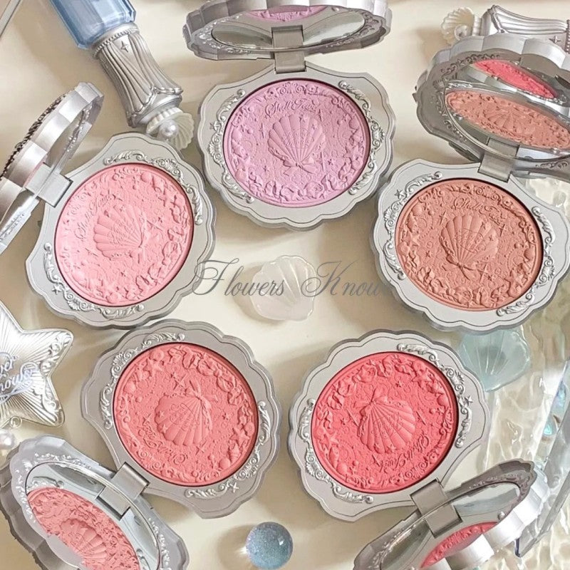 Flower Knows花知晓贝壳珍珠系列丝缎腮红#02月光面纱